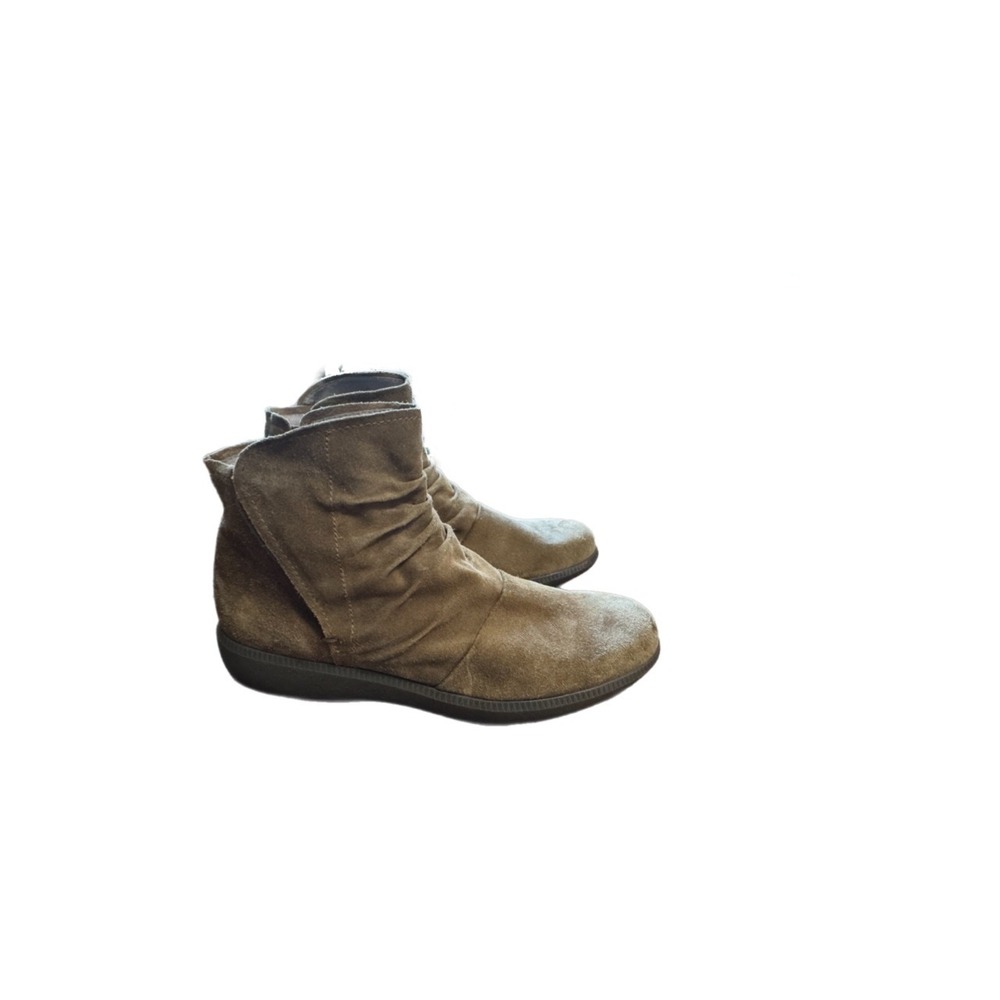 Munro American Suede Slouch Ankle Boots Womens 11 M Brown Excellent Comfort